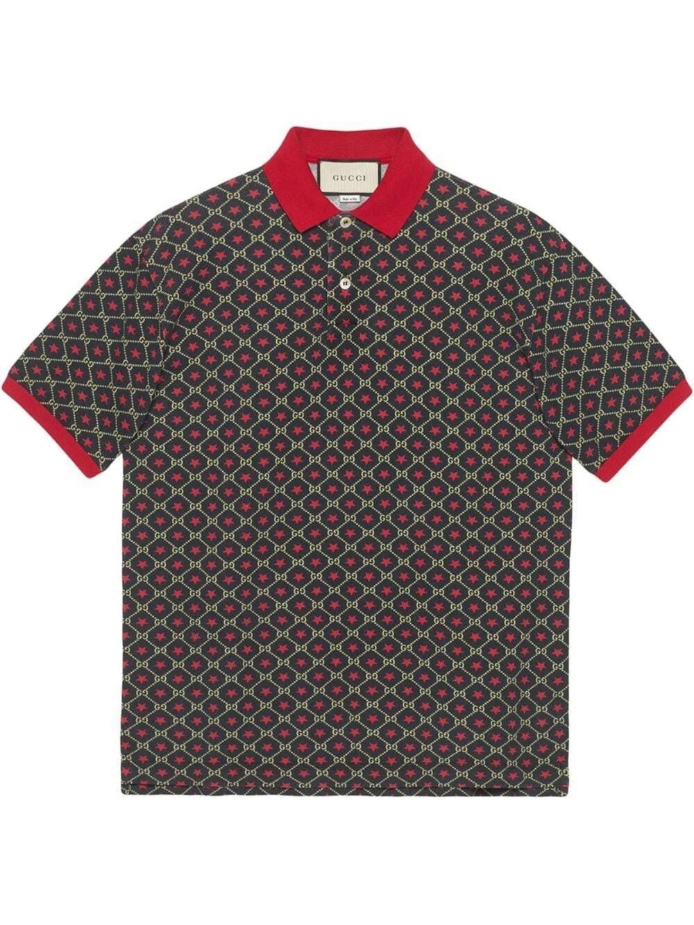 Gucci Pre-Fall 2019 Star Cotton Short Sleeve Polo Shirt